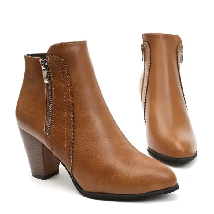 Bottes rétro élégantes pour femmes talons hauts antidérapantes confortables et décontractées pour hiver usages spéciaux occasions à offrir