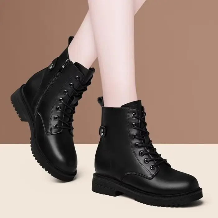 Femmes nouveau hiver noir bottes courtes en plein air chaussures De marche antidérapantes décontracté à semelles