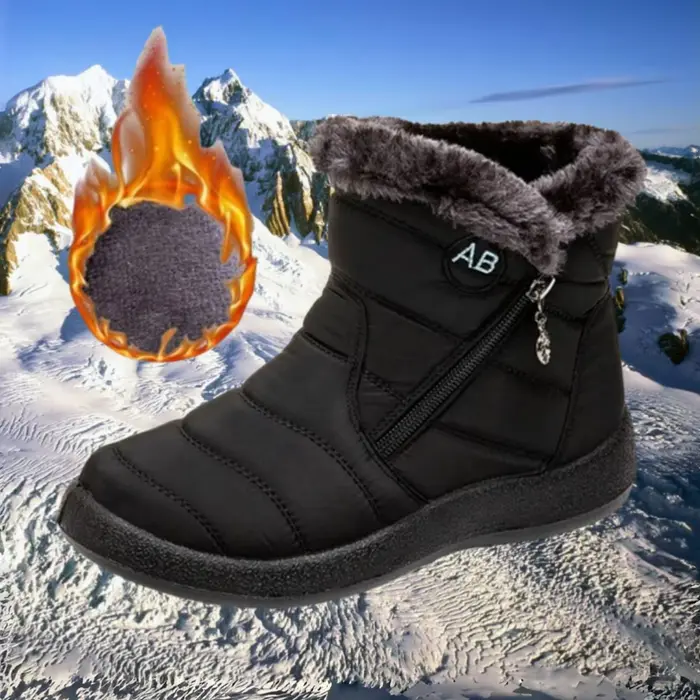 Bottes de neige en fourrure pour femmes, chaussures d'extérieur chaudes et confortables en coton duveteux, antidérapantes, hiver 2026 occasions spéciales