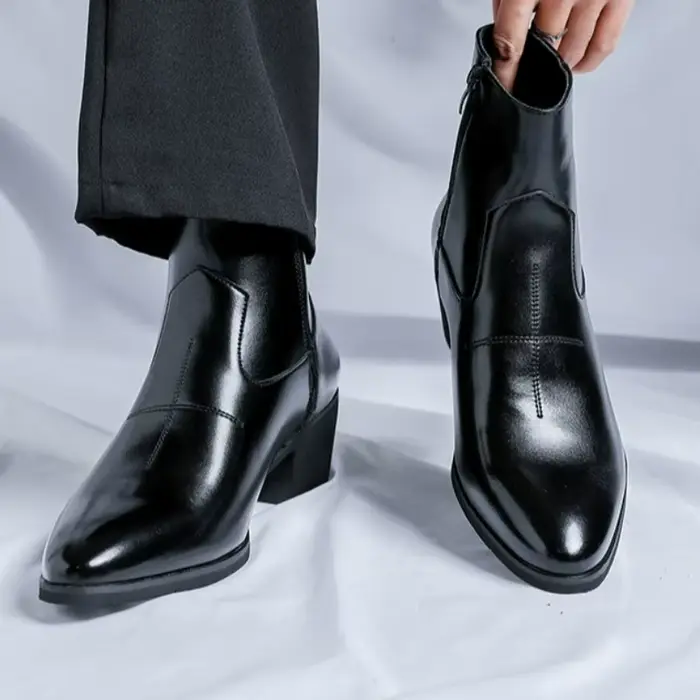 Bottes Chelsea en cuir pour hommes