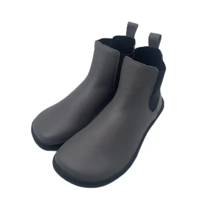 Tipsietoes Chelsea pieds nus automne bottes en cuir de vache véritable avec doublure en laine à l'intérieur pour les