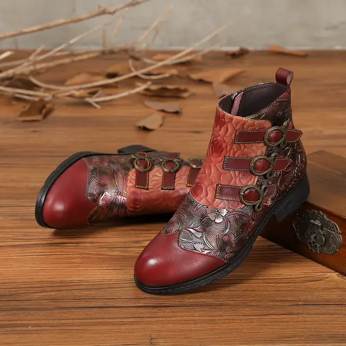 Socofy Raffan-Bottes plates courtes pour femmes