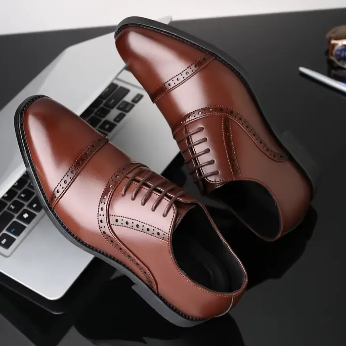 Oxfords – chaussures rétro en cuir à lacets pour hommes