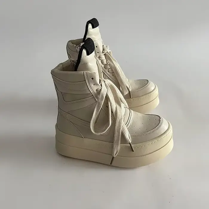 Bottines à plateforme de haute qualité pour femmes, bottines de styliste en cuir pour augmenter la h