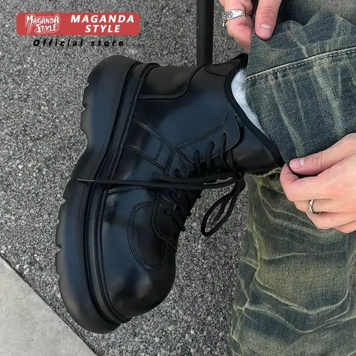 Bottes courtes en cuir velours pour hommes