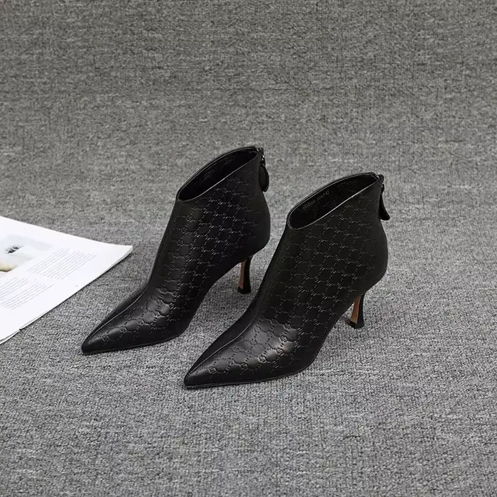 FHC Europea-Bottes de rinçage à talons hauts pour femmes, Chaussures d'automne et d'hiver, Bottes co