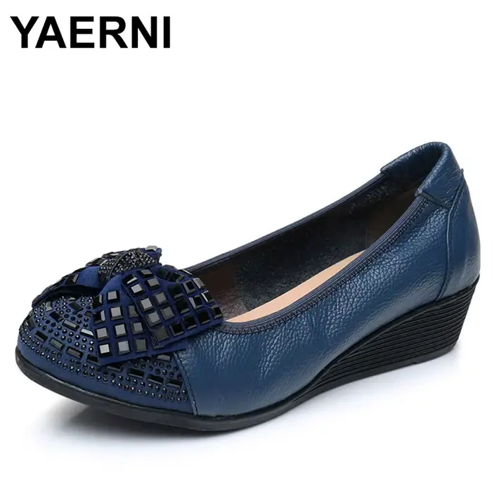 Chaussures d'été en cuir véritable pour femmes