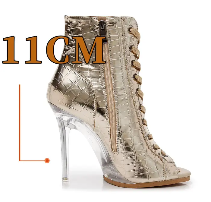 2023 nouvelle mode femmes talons à lacets botte talons aiguilles Jazz danse dame chaussures pour dan