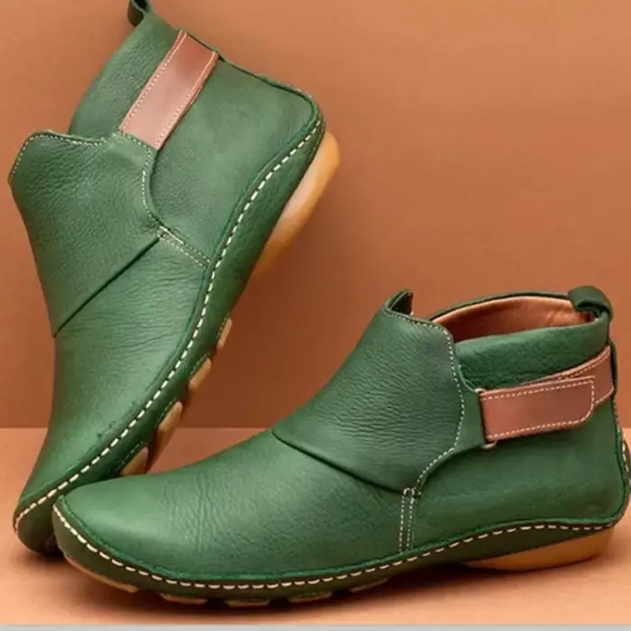 Bottes courtes antidérapantes imperméables et plates pour femme, chaussures décontractées, style britannique, printemps automne, confort et élégance