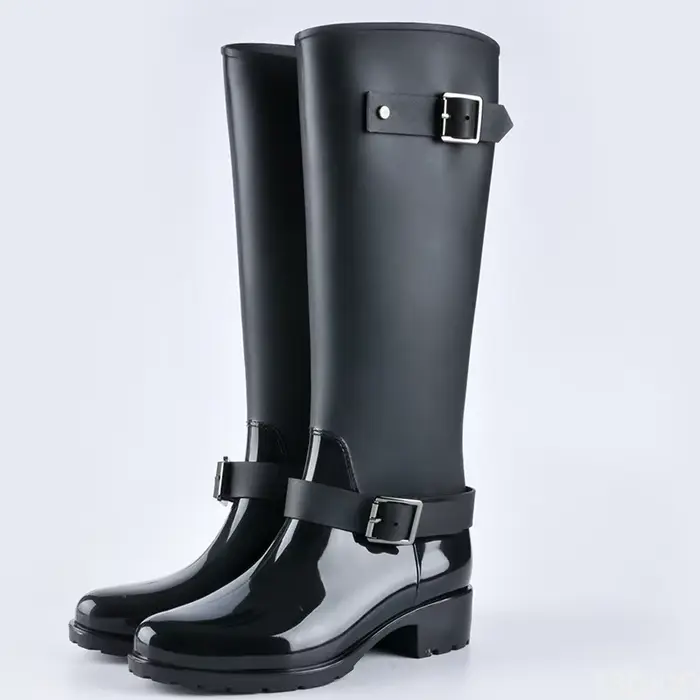 Bottes hautes à fermeture éclair de Style Punk pour femmes