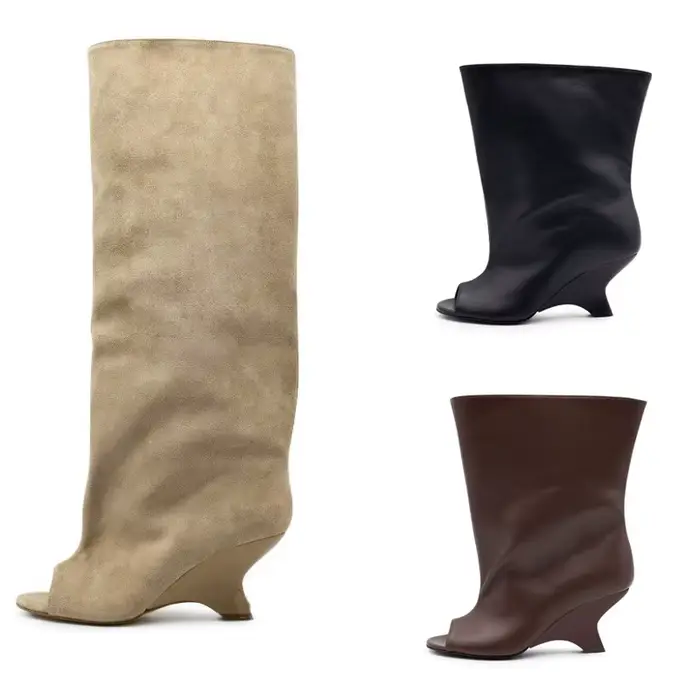 Bottes pour femmes Printemps-Automne 2026 à talon épais et haut