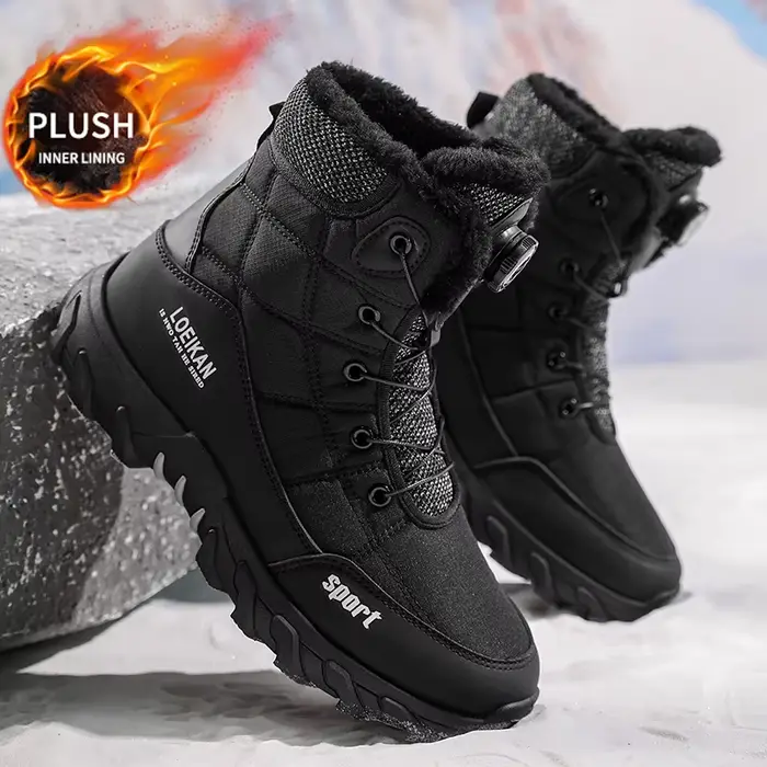 2025 hiver nouveau Style haut de gamme hommes doublé polaire épaissi bottes de neige confortables-ex