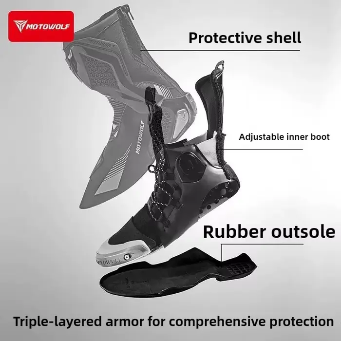 Motowolf bottes d'équitation moto chaussures