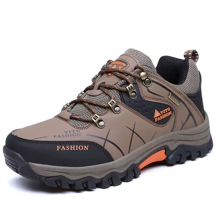 Marque hommes hiver bottes de neige imperméable en cuir baskets Super chaud