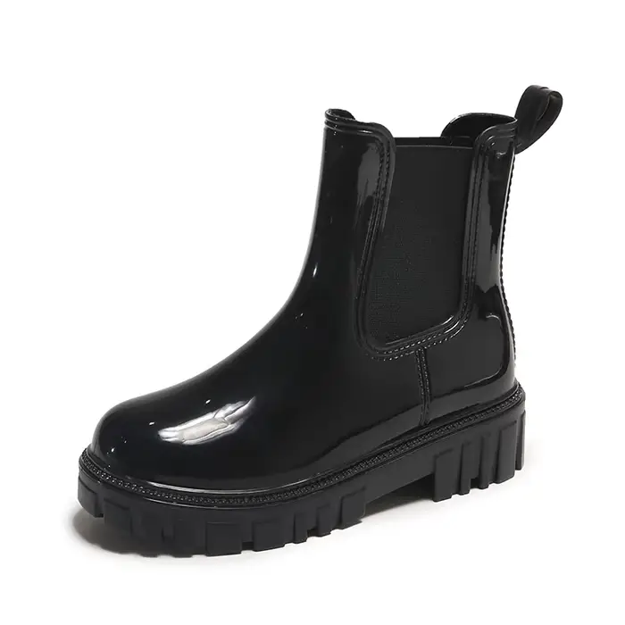 Nouvelles bottes de pluie de mode de couleur pour femmes quatre saisons chaussures d'eau portables e