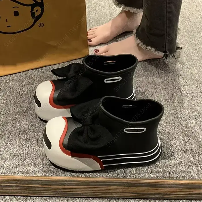 2025 nouvelles bottes de pluie à nœud papillon pour femmes EVA Ultra-léger adulte imperméable extéri