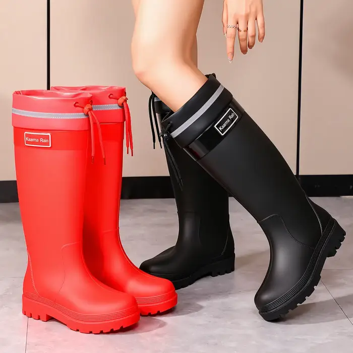 Bottes de pluie roses tendance pour femmes