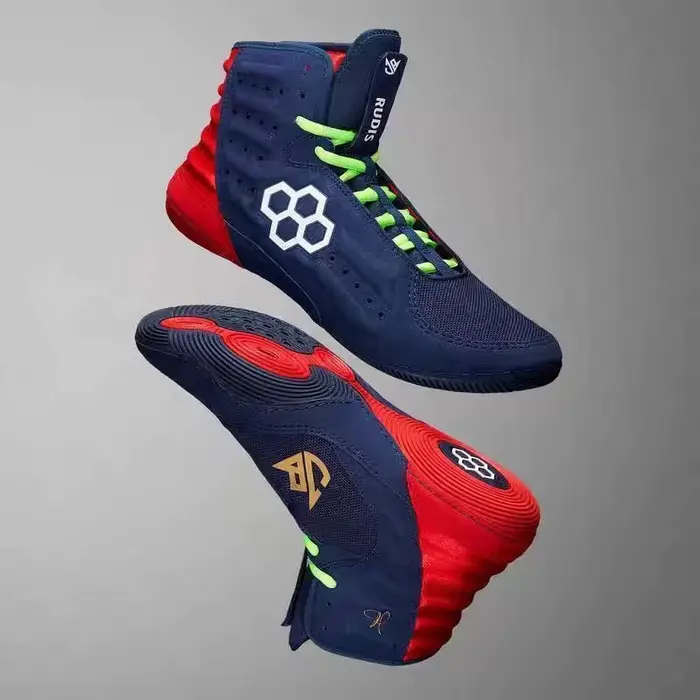Chaussures de combat professionnelles Zoplvero en microfibre et tissu en coton pour hommes, idéales pour entraînement et compétition en lutte et boxe