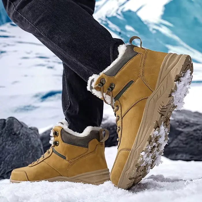 Hommes bottes 2025 nouveaux pantoufles d'hiver chaud