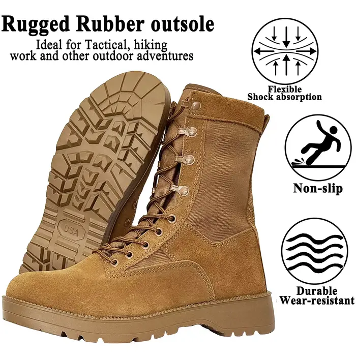 LAHORS ® Bottes tactiques de Combat imperméables pour hommes