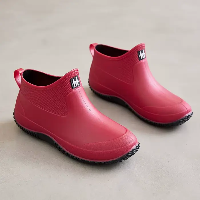 Bottes de pluie courtes en caoutchouc pour femmes et hommes