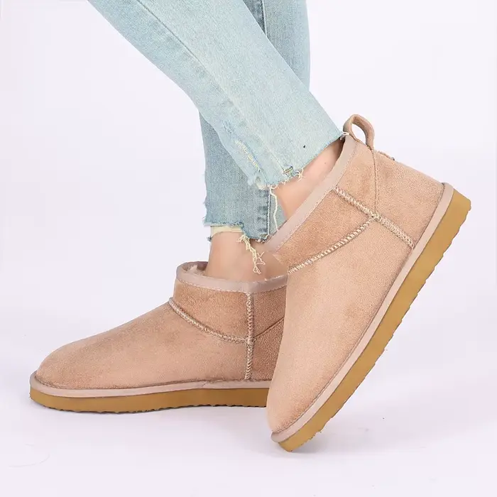 Comwarm hiver mode bottines pour femmes nouvelles bottes plate-forme antidérapante en plein air coton