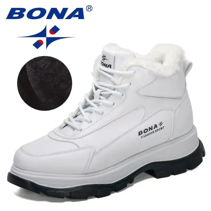 BONA 2022 nouveaux créateurs classiques hiver bottes de neige femmes mode décontracté chaussures hau