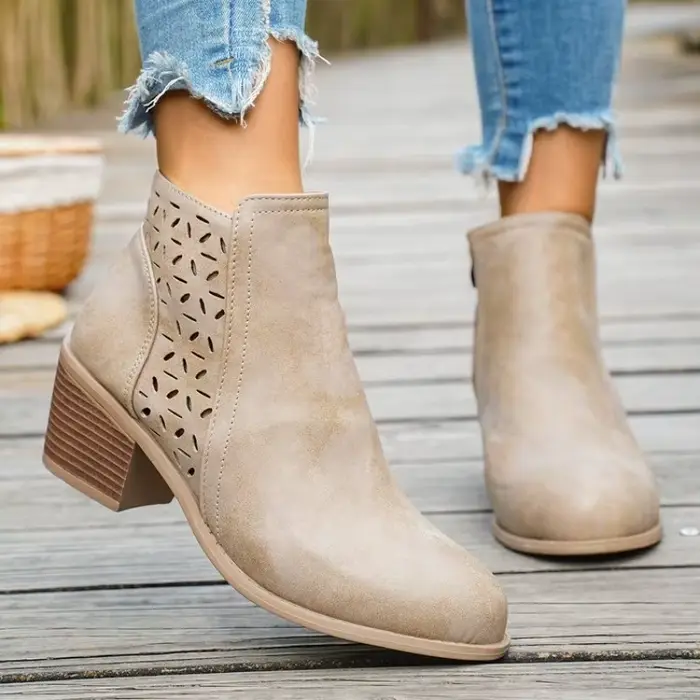 Bottines à talons épais pour femmes
