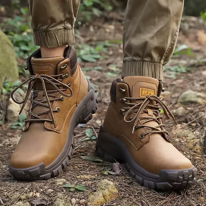 Bottes montantes en cuir pour hommes