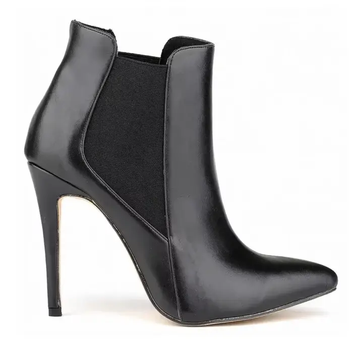 Bottes de rinçage pointues zippées pour femmes, chaussures Parker, talons hauts 11cm, bottes courtes