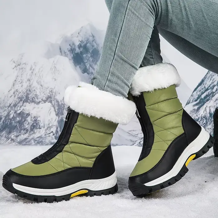 Bottes d'hiver à semelles épaisses pour femme