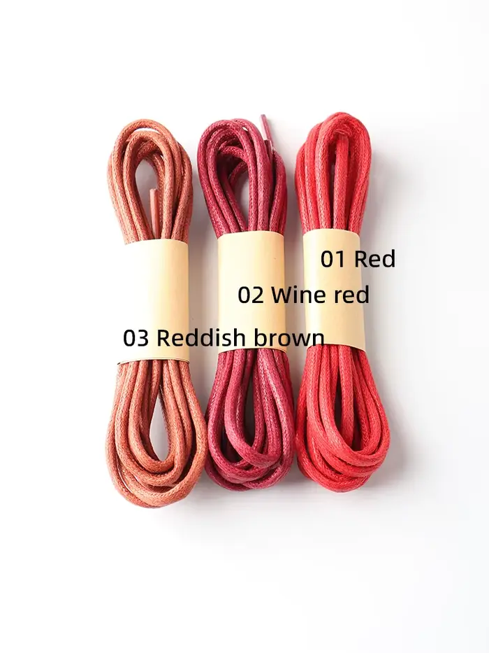 Lacets ronds 3.5mm en coton et plastique brillants pour bottes femmes couleurs vives et longues occasions spéciales