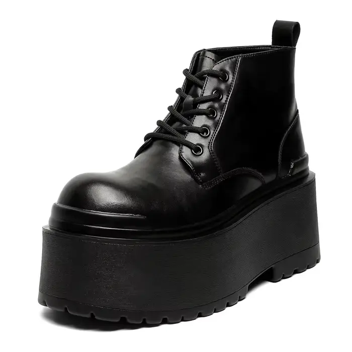 Hommes hauteur augmentant plate-forme bottes qualité