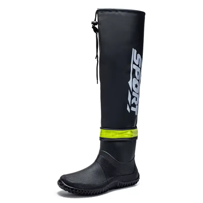 Bottes de pluie montantes pour hommes, style mode, imperméables et antidérapantes, pour l'extérieur 