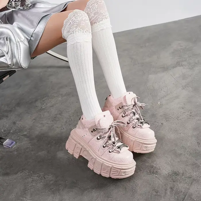 Bottines Punk à plateforme pour femmes