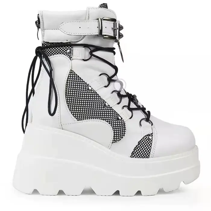 Bottines à plateforme et talons hauts pour femme, chaussures courtes, nouveau Design à la mode, chau