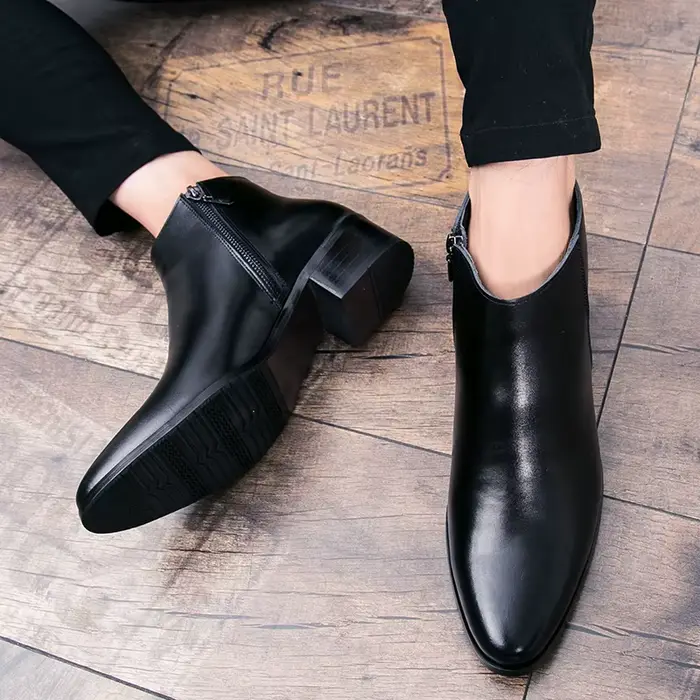 Bottines Chelsea classiques noires pour hommes