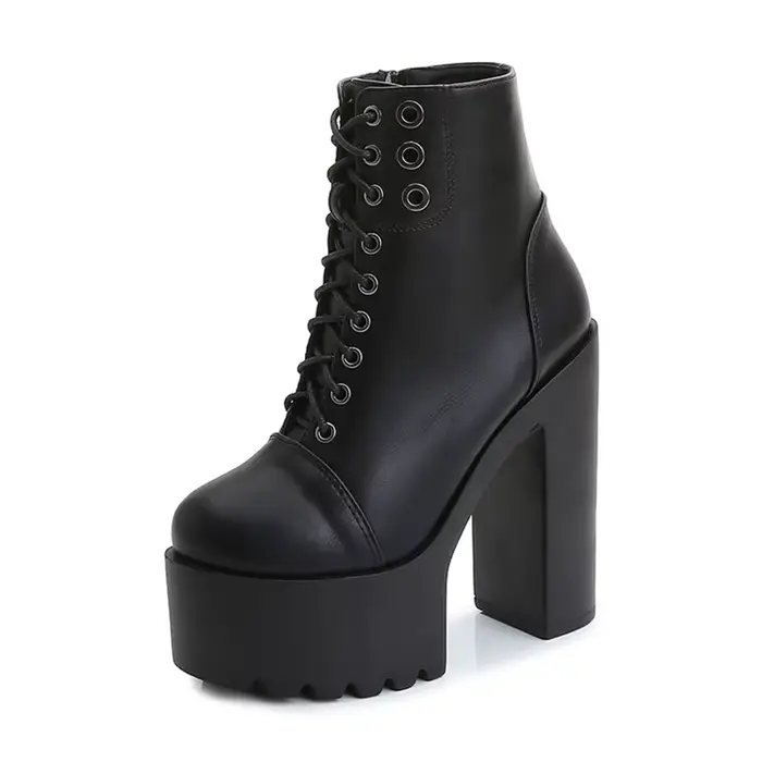 Gdgydh – bottines confortables pour femmes, chaussures de Performance sur scène à talons hauts, blan