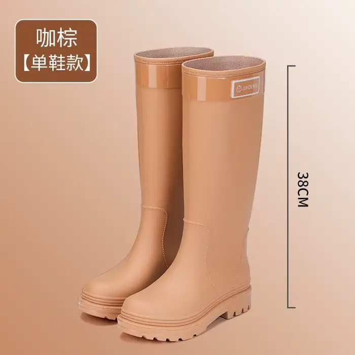 Bottes de pluie pour femmes en PVC, bottes en caoutchouc imperméables pour le jardin et le travail e