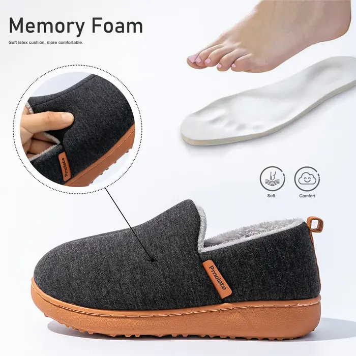 Pmoiste doux maison bottes pantoufles femmes confortable chaud TPR coin mémoire mousse concepteur