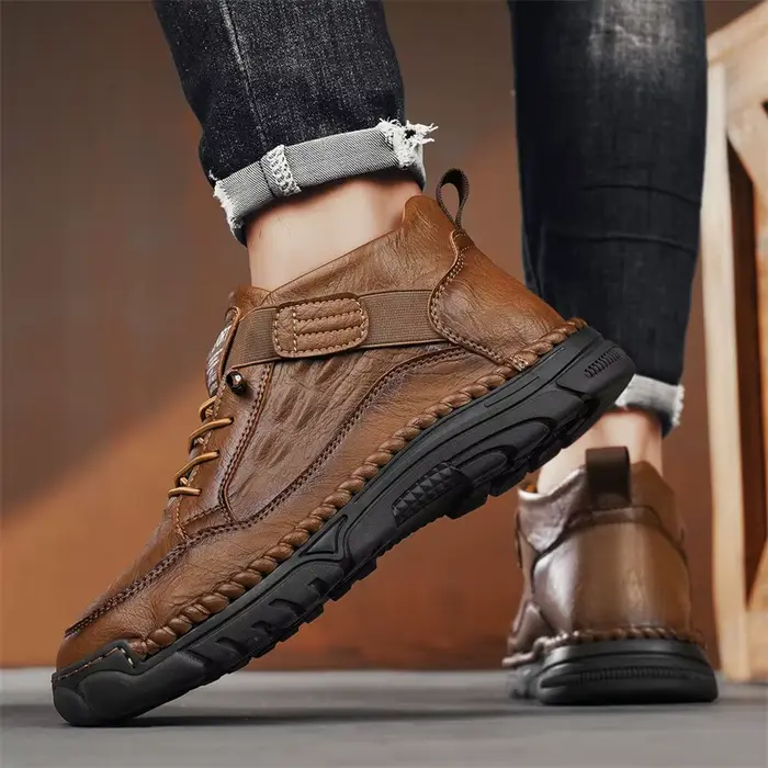Bottines homme en PVC haute qualité, confortables et résistantes, idéales pour printemps et automne, antidérapantes et décontractées