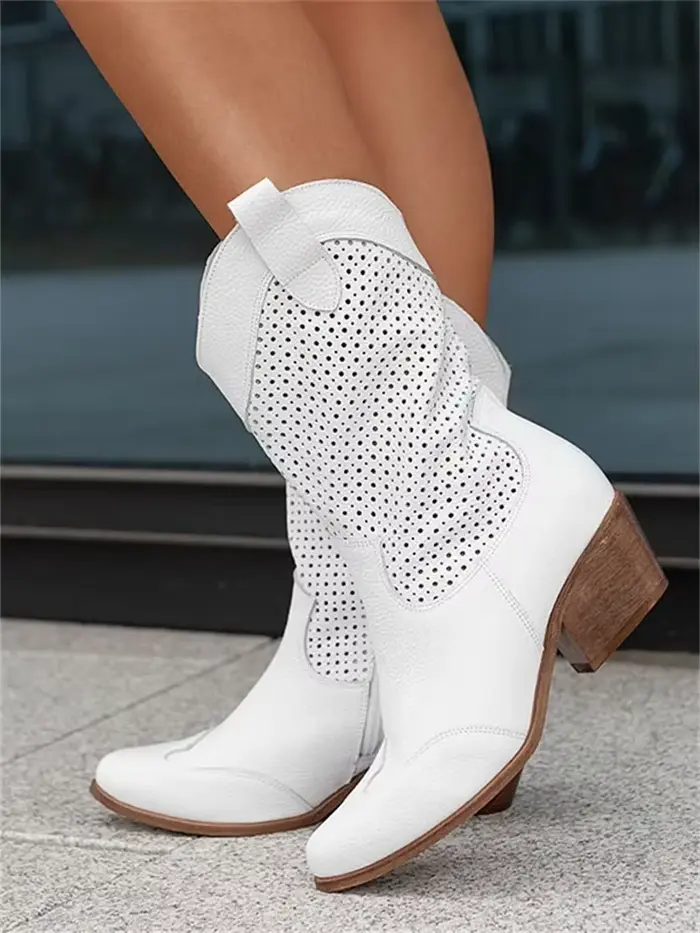 Bottines tendance à talons bas pour femmes