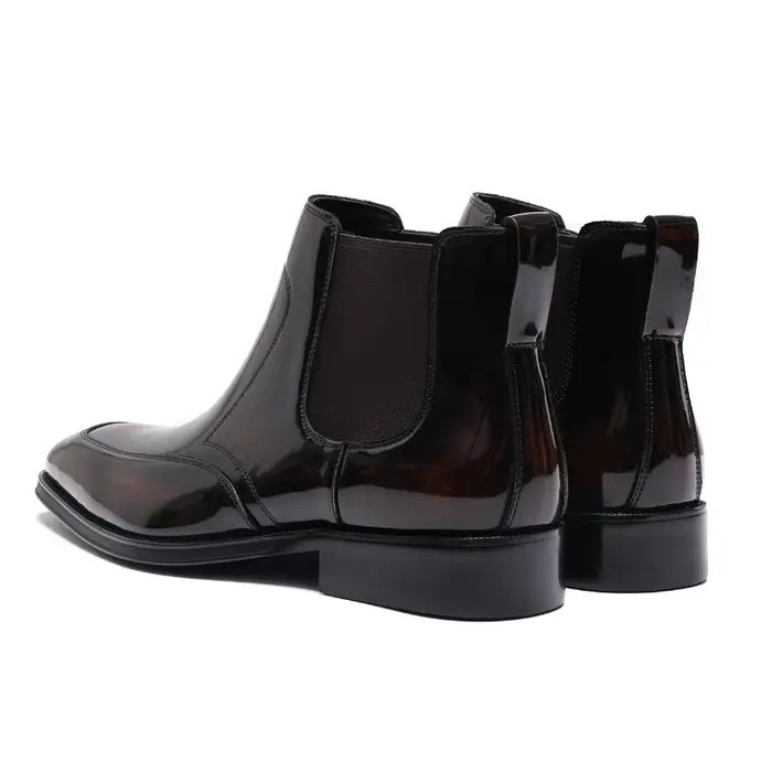 Bottes Chelsea à bout carré de style britannique pour hommes