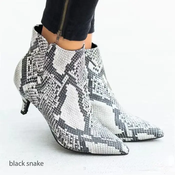 Bottines de luxe à bout pointu pour femmes