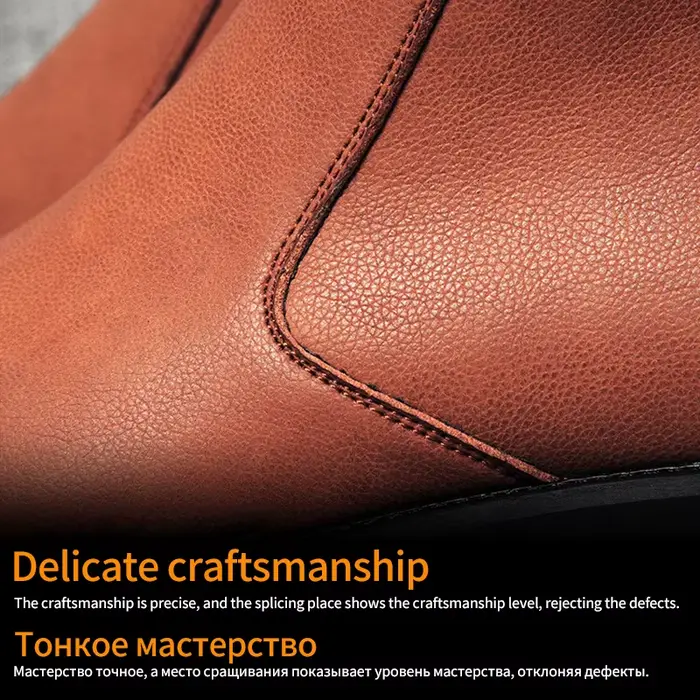 ZFTL hommes bottines grande taille homme Chelsea bottes à enfiler mâle rehausser bottes britannique 