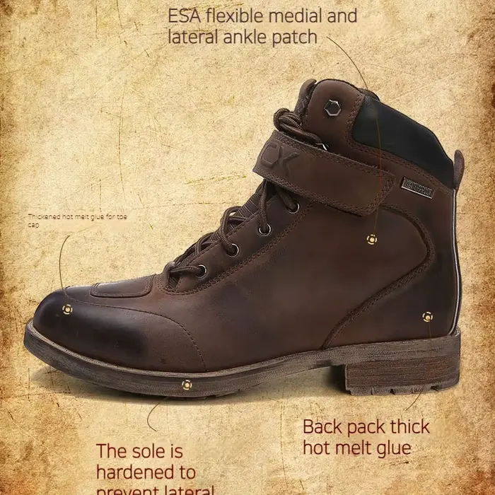 Bottines Moto ARCX en Cuir Véritable pour Occasions Spéciales Motards et Amoureux de la Route