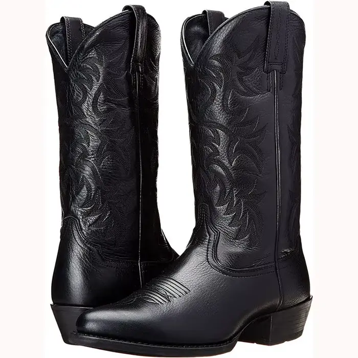 Bottes pour hommes 2026 mi-mollet style western cowboy et moto