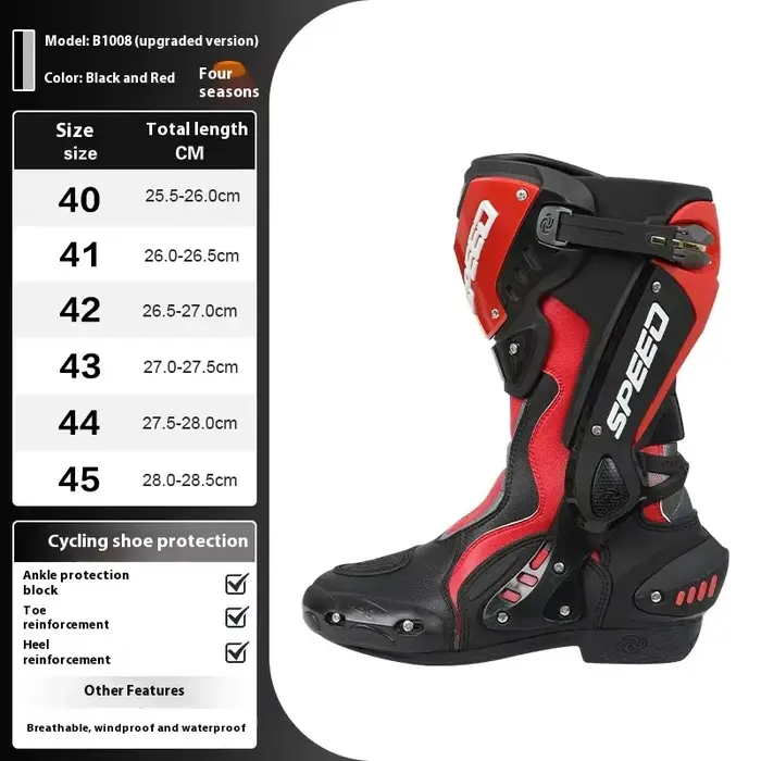 Bottes de motocross PRO-BIKER tout-terrain respirantes et hydrofuges, antidérapantes, équipement de 