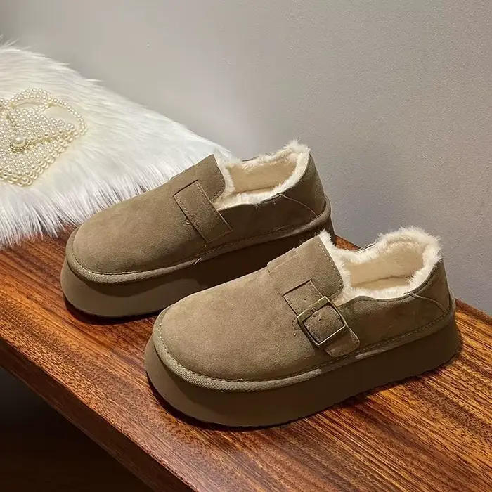 Bottes d'hiver à talon épais et doublure polaire, style nouveau, imperméables, courtes, chaudes et r