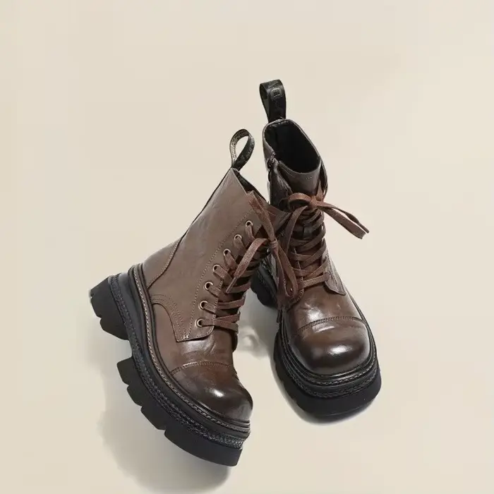 Bottines à plateforme en fourrure et sans fourrure pour femme